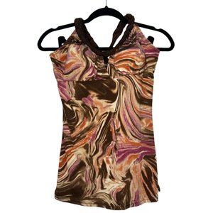 Y2k Marble Halter Top